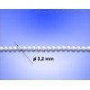 Průměr kuliček řetízku žaluzií je standardních 3,2 mm