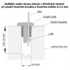 kolíček k zajištění vodící silonové struny žaluzií