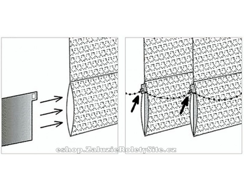 Závaží látky vertikální žaluzie