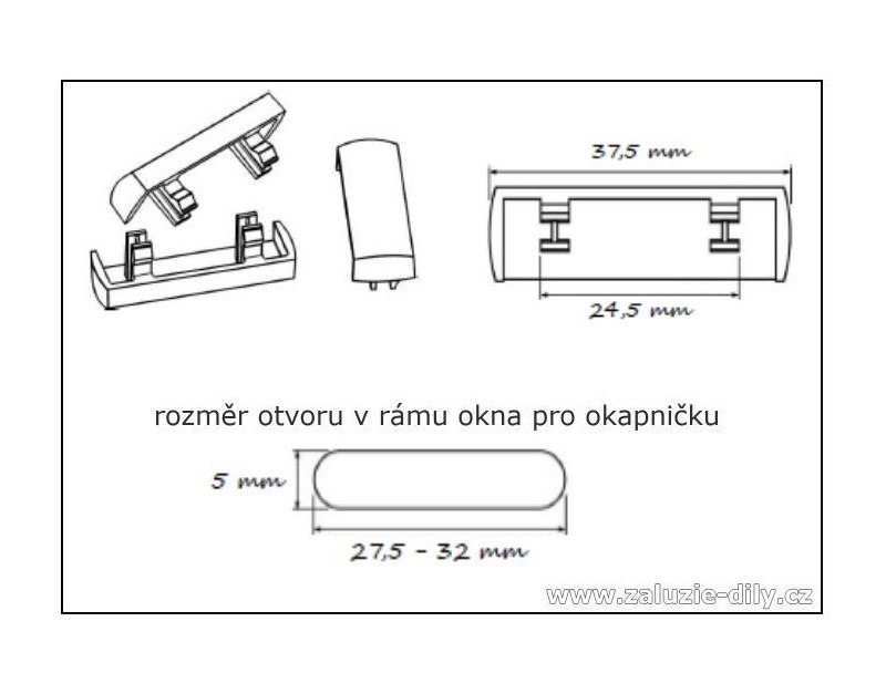 Záslepky odvodňovacích otvorů v rámech plastových oken rozměr otvoru a záslepky