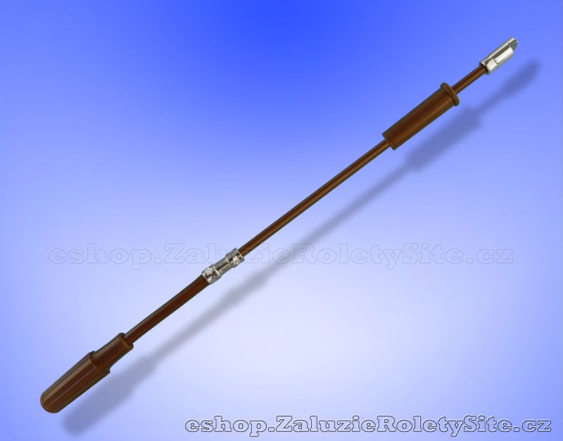Hnědá kovová tyčka pro ovládání žaluzie